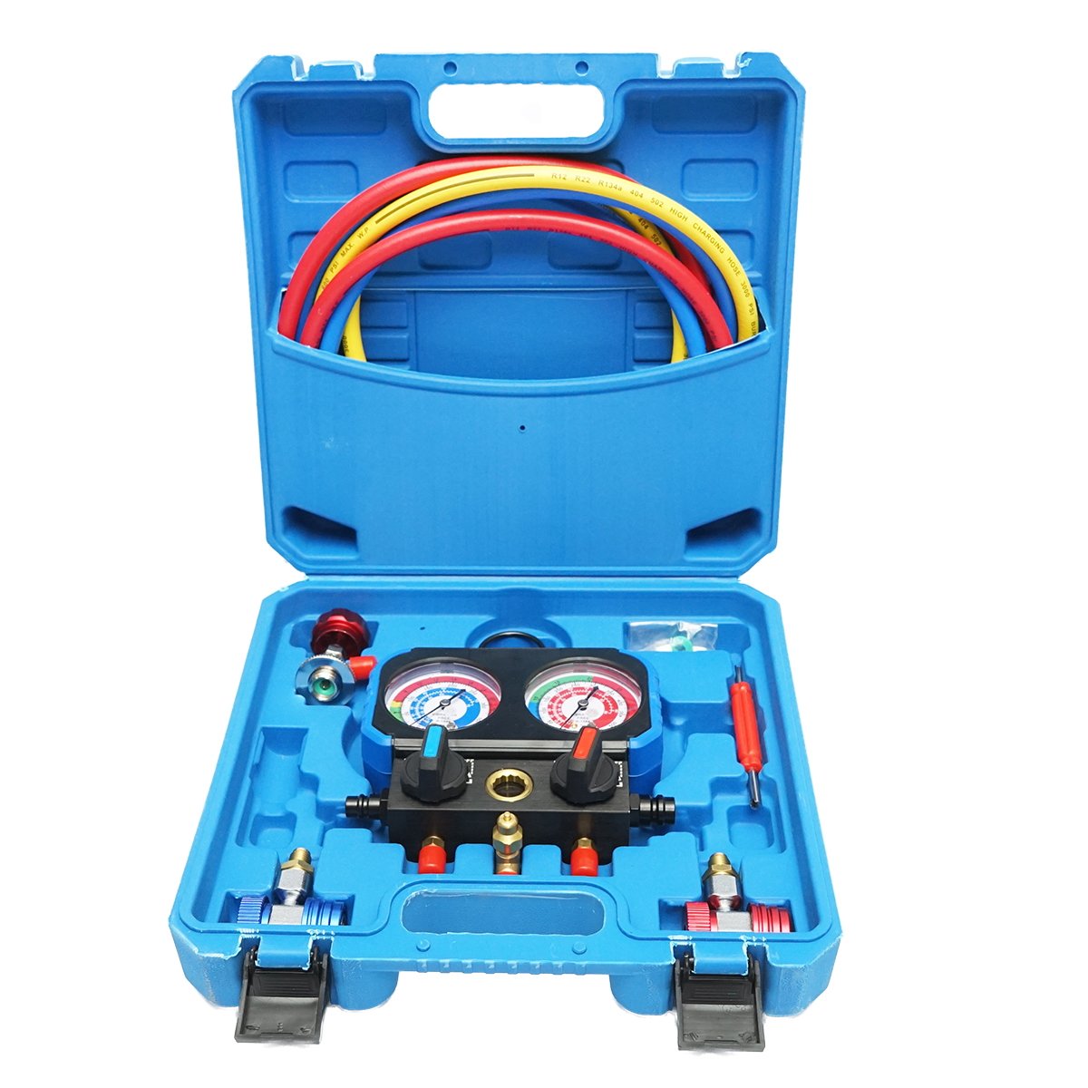 Trusa verificare si incarcare instalatii aer conditionat auto R22, R32, R134a, R410a